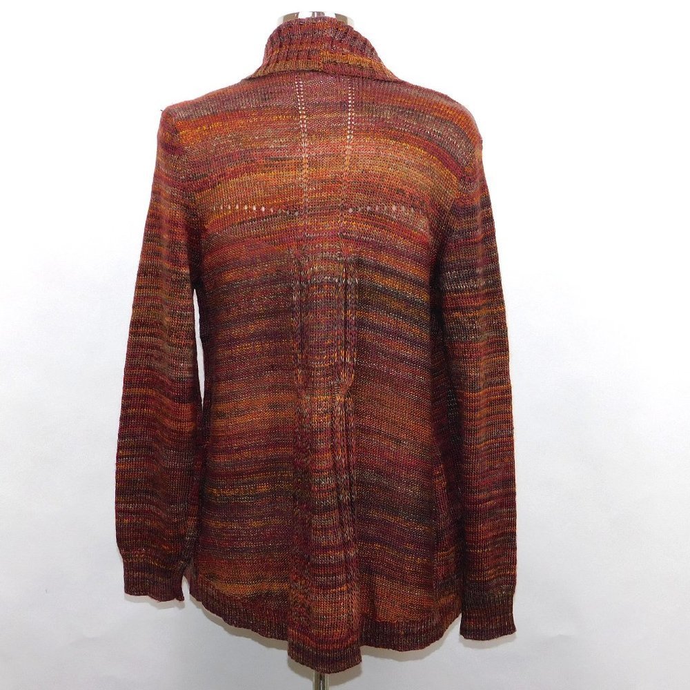 Westport Rust Multi Color Marled Open Front Cardi… - image 5